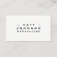 Carte de visite blanc moderne professionnel