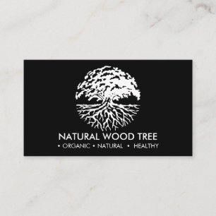 Carte De Visite blanc noir Forêt