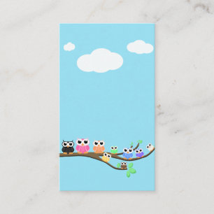 carte de visite blanc "Owl Together Now"