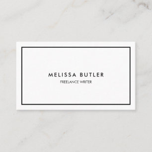 Carte De Visite Blanc professionnel minimaliste