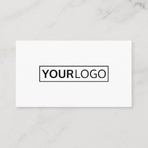 Carte De Visite Blanc professionnel ou tout logo personnalisé de