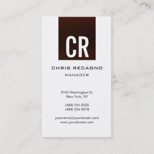 Carte de visite blanc rouge vertical d'arrière -