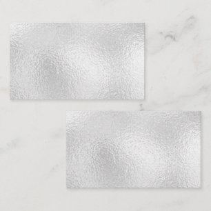 Carte De Visite Blanc Shinny Silver