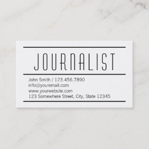 Carte de visite blanc simple moderne de