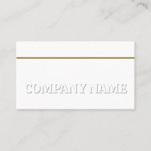 Carte De Visite Blanc sur Blanc Gold Bar Générique Adaptable