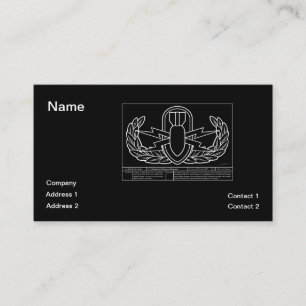 Carte De Visite Blanc technique de dessin d'EOD