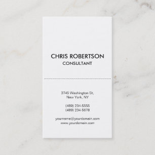 Carte de visite blanc vertical