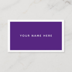Carte de visite blanc violet minimal