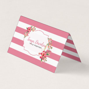 Carte De Visite Blancs Et Roses