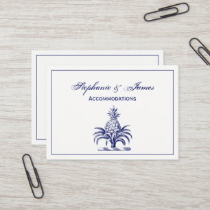 Carte De Visite Blason Préparatoire de l'Épine de Pineapple Bleu