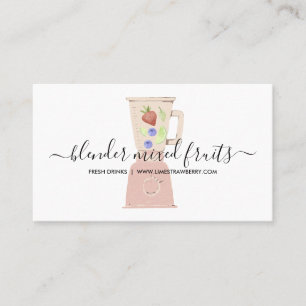 Carte De Visite Blender Fruits Boire mixte jus frais