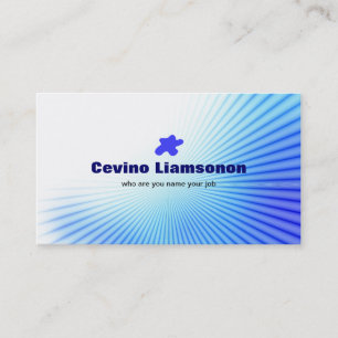 carte de visite bleu