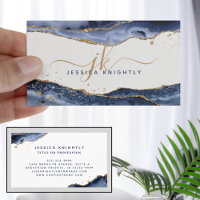 Bleu Agate Gold Parties scintillant Monogramme Scr