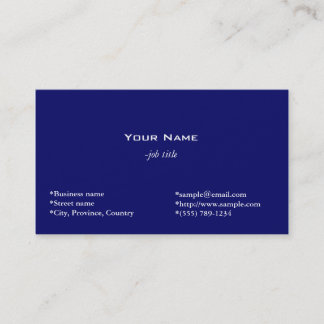 carte de visite bleu clair