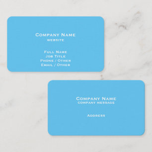 Carte de visite bleu clair simple