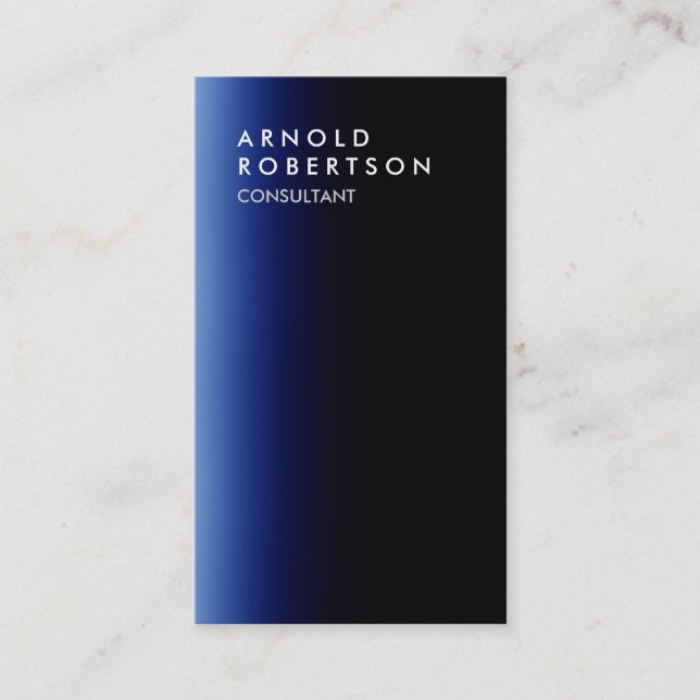 Carte de visite bleu clair vertical élégant (Devant)