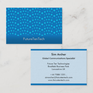 Carte de visite bleu comète