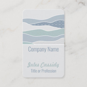 Carte De Visite Bleu cool Bleu Bleu Brouillon Abstrait Vague verti