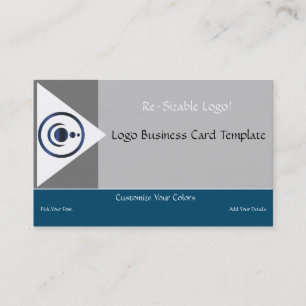 Carte De Visite Bleu Croissant Lune & Planètes Logo