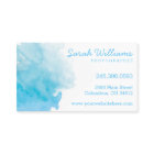 Carte de visite bleu d'aquarelle