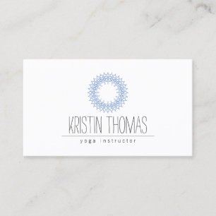 Carte De Visite Bleu de Bohême Mandala Yoga