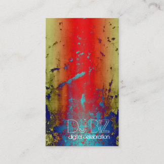 Carte De Visite Bleu de Deja - grunge d'arc-en-ciel