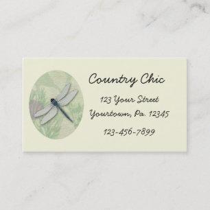 Carte de visite bleu de libellule