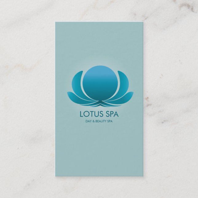CARTE DE VISITE BLEU DE SPA DE LOTUS (Devant)