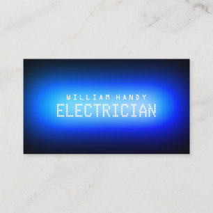 Carte De Visite Bleu d'inspiration néon
