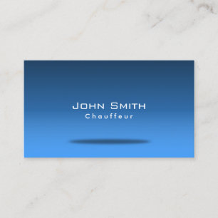 Carte de visite bleu élégant de chauffeur de pièce
