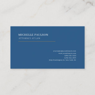 Carte De Visite Bleu Élégant Simple Professionnel Moderne