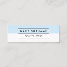 Carte de visite bleu en pastel d'entraîneur