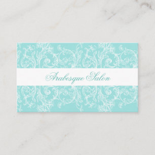 Carte de visite bleu et blanc orange