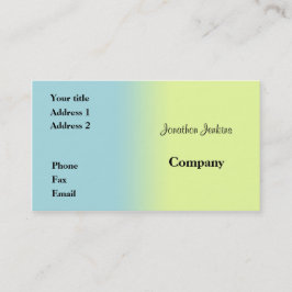 Carte De Visite Bleu et jaune