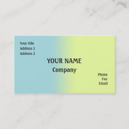 Carte De Visite Bleu et jaune