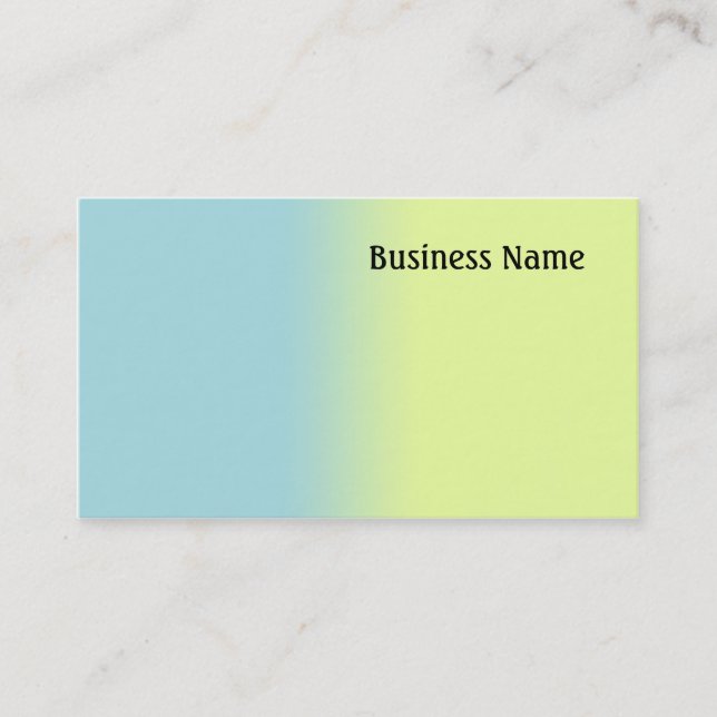 Carte De Visite Bleu et jaune (Devant)