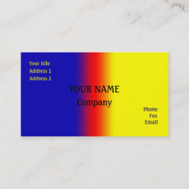 Carte De Visite Bleu et jaune