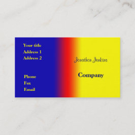 Carte De Visite Bleu et jaune