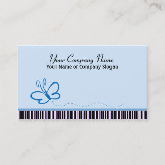 Carte De Visite Bleu et rayures