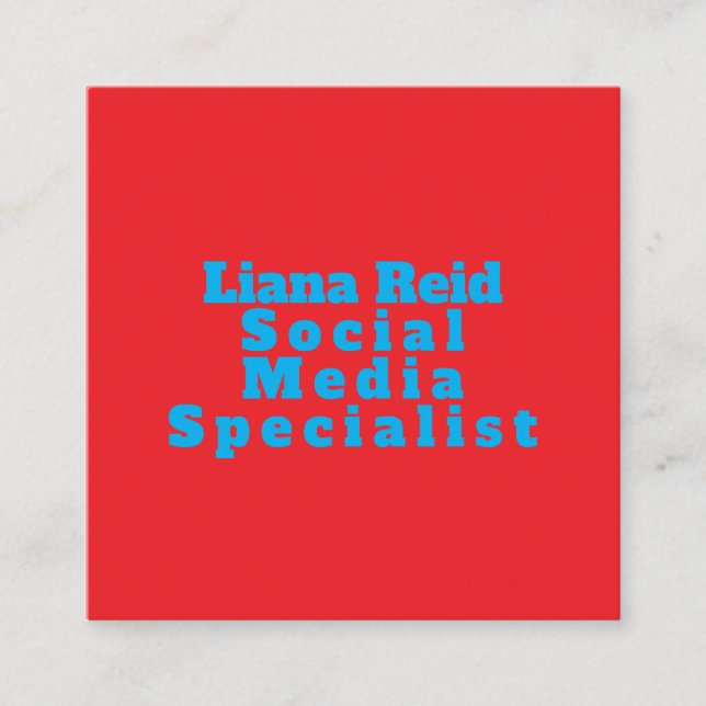 Carte de visite Bleu Et Rouge (Devant)