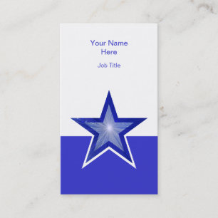 Carte De Visite Bleu foncé Star violet blanc vertical