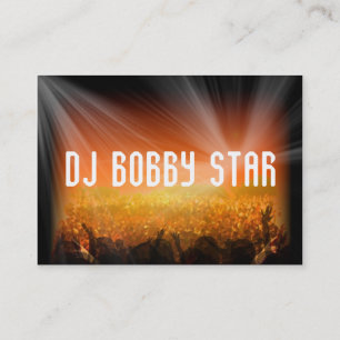 carte de visite bleu frais de foule de danse du DJ
