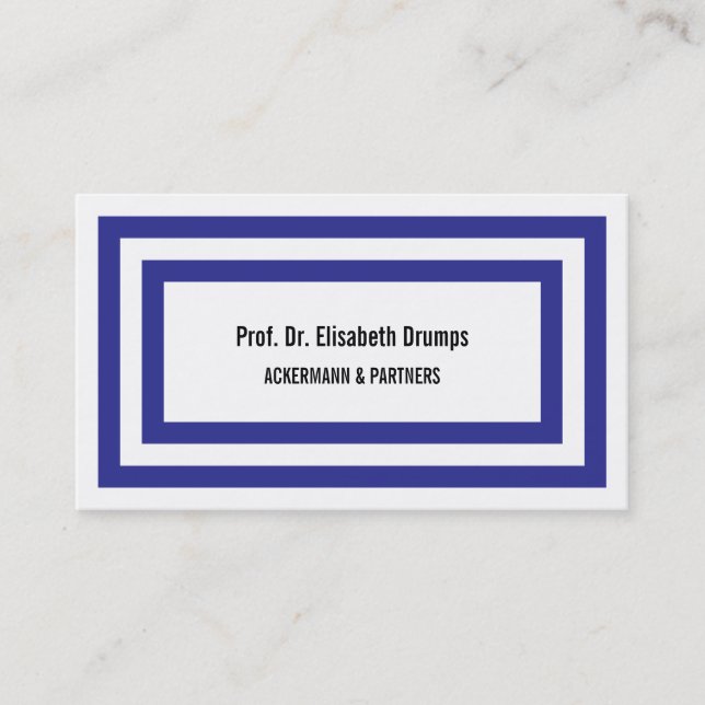 Carte De Visite Bleu froid cool (Devant)