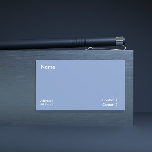 Carte De Visite bleu gris - couleur solide