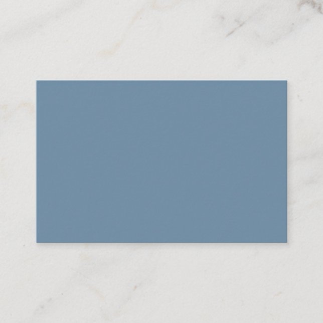 Carte De Visite Bleu gris (couleur solide)  (Devant)