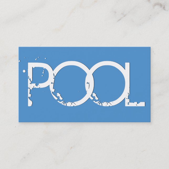 Carte De Visite BLEU grunge du style V64H de DÉCAPANT de PISCINE (Devant)