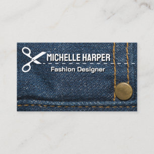 Carte De Visite Bleu Jeans Stitch   Concepteur d'armoires
