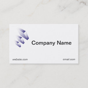 Carte de visite bleu logo simple et simple
