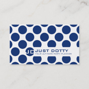 Carte De Visite Bleu marine foncé de pois audacieux SIMPLE de