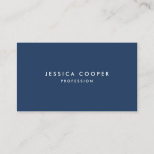 Carte De Visite Bleu Marine Simple